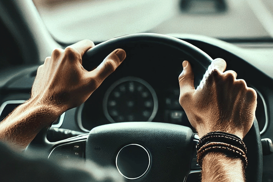 uomo al volante